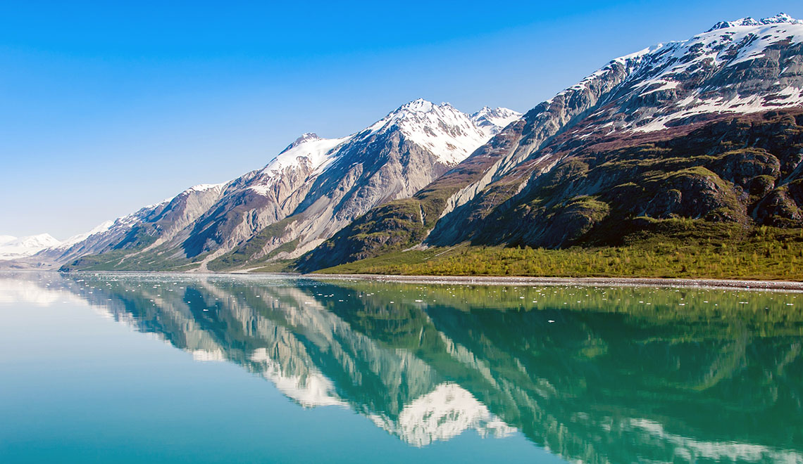 The Alaska coastline