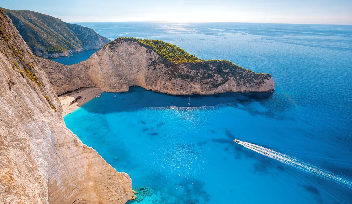 Navagio beach with shipwreck on Zakynthos Island, Greece