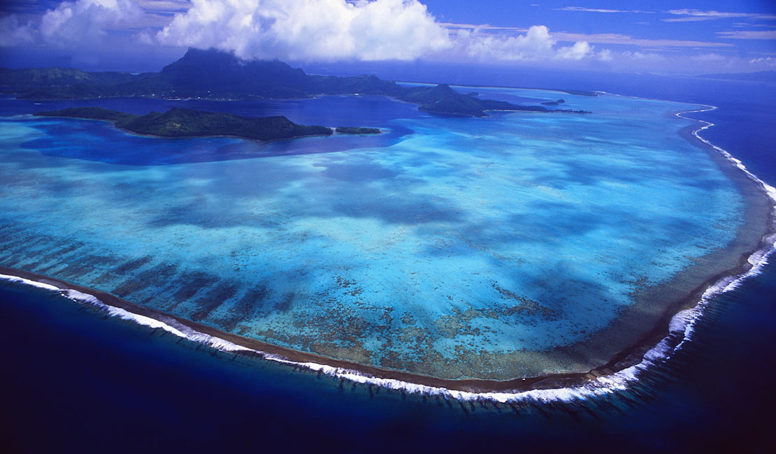 Tiputa pass from the air