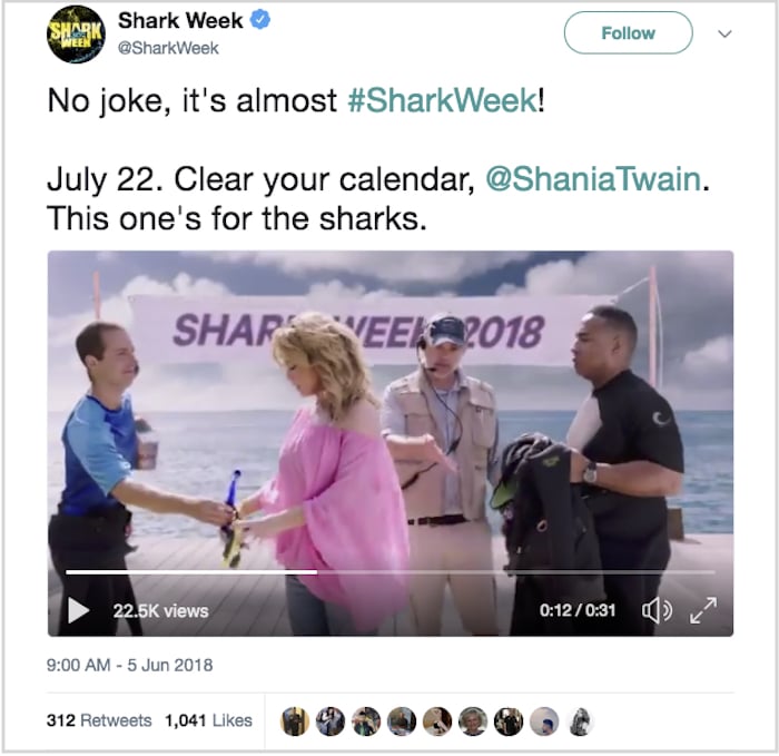 Shark week Shania Twain